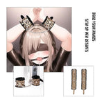 Leopard Restraints Kit 5Pcs Bondage Furry Leather Bed Restraints For Beginners Bdsm Sexual Toys, One Size