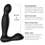 Derek Warming And Rotating Prostate Vibe Rechargeable Anal Vibrator With Rotating Shaft And Heated Function 9 Vibration Modes Waterproof Silicone Remote Control For Hands Free Play
