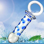 Anal Butt Plug Glass Anal Trainer With Big O Ring Crystal Pleasure Wand Sex Toy,G-Spot Pleasure Wand Glass Dildo Expander Crystal Anal Plug Anal Masturbator Sex Toy For Men Women(Style 3)