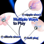 Prostate Wand Anal Hook Electric Shock Chastity Butt Plug Estim for Men