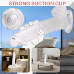 Realistic Dildo Clear-Colored Silicone Sex Toy 6.7/7.7/8.5 Inch With Powerful Suction Cups Hands-Free Play Soft G-Spot Stimulating Anal Sex Toy Made Of Safe Material (Clear, M-6.7Inchs)