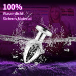 Wireless Remote Control Anal Plug Vibrating Stainless Steel Anal Plug With Jewel Base Vibration Anal Butt Plug Sex Toys