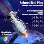 Adult Anal Plug Sex Toy, Vibrating Anal Butt Plug, Light Up But Plug With App And Remote Controlled Vibrator, Stainless Steel Anal Toys Jewel Glow In The Dark For Men And Women