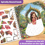 Princess Sticker-by-Number Activity Book, 330 Stickers & 12 Scenes for Kids Ages 4-12