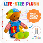 Talking Learning Dress-Up Bear For Toddlers – Educational Plush Toy That Talks & Sings Abcs, Zipper Button Shoelace Buckle Skills, 18” Life-Size Sensory Stuffed Animal For Preschool Kids