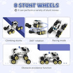 8Wd Stunt Rc Car Robot Dog Toys, 2.4Ghz Remote Control Car Dog Toys With Led Eyes, Smart Interactive Programmable Robot Gift For Kids Age 3 4 5 6 7 8 Year Old