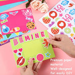 24 Pack Valentine's Day Picture Frame Craft Kits for Kids with DIY Stickers