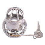 Medical Grade Stainless Steel Chastity Device Male Comfortable Cock Cage Sm Penis Exercise Sex Toys D140 (1.57 Inch / 40Mm)