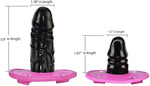 Lockable Dildo Mouth Gag,SM Mouth Restraint with Lock Bondage,Adjustable Bondage Leather Gags Adult Sex Toy for Couple (Pink,Short)
