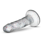 Blush Naturally Yours 5.5” Realistic Glitter Dildo, Sparkling Crystal-Like Cock - Suction Cup & Harness Compatible, Soft Tpe - Flexible Lifelike Penis For Hands-Free Solo Or Couples Play - (Clear)
