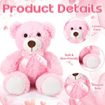 6 Pieces Christmas Bear Bulk Stuffed Animal Baby Shower Soft Cute Bear Plush Toys Sleeping And Playing Baby Shower Birthday Party Favor Decorations
