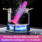 Silicone Realistic Strap On Fantasy Dildo, Wearable Strapon Harness With 3 Pcs Monster Anal Dildo With Suction Cup Lesbian Toy, 7 Inch 8 Inch 9 Inch Beginner Purple Dildos Sex Toy For Women Couples