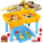 2 in 1 Construction Water and Sand Table Sensory Play Gift for Kids