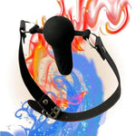 Silicone Realistic Dildo Gag With Ball,Open Mouth Gag O-Ring Gag Restraints, Head Harness Restraint Mouth O-Ring Gag Oral Fixation,Adjustable Strap Silicone Dildo Gag With Ball For Men Women(Style 3)