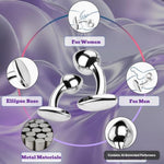 Stainless Steel T-Bar Anal Plug for Advanced Users: Prostate Massager and G-Spot Stimulator