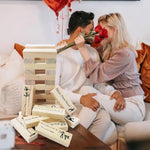 48Pcs Wooden Tumble Tower Game?Party Night Blocks?Stacking Block ?Wooden Board Stacking Game For Couple Night Classic?Not For Family