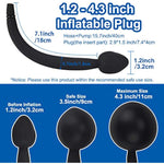 Inflatable Silicone Anal Plug Built In Metal Ball Dog Puppy Tail Butt Expand Trainer Waterproof Sm Anus Sex Toy Detachable Backdoor Stimulator Perineum Massager For Women, Men And Couples