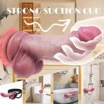 8 Inch Girthy Realistic Thick Huge Dildo Sex Toys, Lifelike Dual Density Liquid Silicone Dildos With Strong Suction Cup, Curved For Deep Anal G-Spot Clitoral Vagina Stimulation For Women Men
