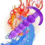 Super Soft Anal Plug Sex Toys Silicone Anal Plug,Anal Beads Silicone Butt Plug With Thin Neck & 5 Gradual Beads & Curved Base Butt Plug G-Spot Stimulation Sex Toy For Women Men Couple(Purple)