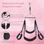 Sex Swing Bdsm Sex Toys Bondage Slave Hanging Sex Slings With Sturdy Iron Frame And Soft Adjustable Straps, 530Lbs Capacity Hanging Handcuffs Leg Restraints Intimate Bedroom Sex Toys For Couple