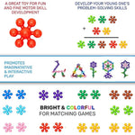 Clip Connect 100 Pieces | Diameter 1.5", Interlocking Solid Plastic Building Blocks Set Early Stem Educational Toy For Preschool Kids Boys And Girls, Promotes Fine Motor Skills & Sensory Development