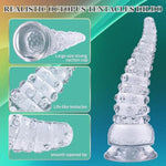 Tentacle Dildo 8.2In. Adult Sex Toys Realistic Monster Dildo Prostate Massager For Women Men Adult Sex Play?Transparent?
