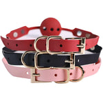 Silicone Ball For Moouth Sex Hollow Mouth Gag Breathable Gag Adjustable Strap Mouth Gag For Adult Sex Toys Bondage Gear & Accessories For Women Couples Red