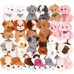 24Pcs Small Dog Stuffed Animals Kids Plush Puppy Stocking Stuffers Party Favors Bulk Dog Paw Adoption Class Pet Puppy Toys Doll For Party Bag Goodie Bag Stuffer Gift Fillers