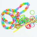 3000 Loom Rubber Bands Refill Kit, 75 S-Clips & 5 Hooks Bracelet DIY Yellow