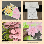 3D Wooden Butterfly Flower Puzzle, Desktop Model Building Kit for Adults