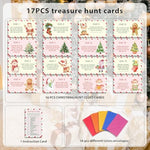 Christmas Surprise Trip Reveal Scavenger Hunt Xmas Scavenger Hunt Games For Adults Secret Santa Holiday Treasure Clues Game Winter Holiday Christmas Party Supplies Activities /Xb002