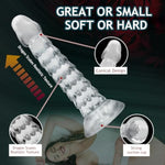 Anal Plug Training Sets - 3 Sizes Clear Anal Dildos (Small5.9'',Middle6.9'', Big7.7'') With Strong Suction Cup Anal Prostate Vaginal G-Spot Sex Toys - Perfect For Beginners To Advanced Users