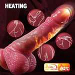 Thrusting Dildo Vibrator Sex Toys - 8.5"Ultra Fast Realitic Anal Vibrator With 10 Vibrating & 10 Thrusting & Heating Modes, Remote Control Suction Cup Plug For G Spot Vagina Sex Stimulation Adult Toys