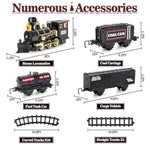 Train For Christmas Tree - Christmas Train Sets For Under The Tree, Electric Train Toy With Steam, Light & Sound, Great For 3 4 5 6 7 8+ Year Old Kids Toddler - Mt241008