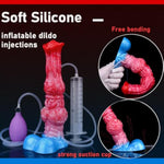 Simulation Squirting Horse Dildo Inflatable Knot Squirting Dildo Inflatable Butt Plug Sex Toy With Suction Cups