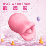 Vibrator Adult Sex Toys For Women, 3In1 Silicone Mouth Tongue Clitoral Stimulator Rose Sex Toy With 10 Licking Biting & Vibrating Modes, Anal Clit Nipple Vibrators For Female Male Couples Sex Toys