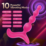 Vibrating Anal Beads Butt Plug - Sex Toys For Women And Men Anal Vibrator, Anal Toys Wand Prostate Massager, Adult Toys Vibrater Sex Novelties G Spot Dildo Sexual Pleasure Tools For Couples (Pink)