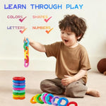 Christmas Stocking Stuffer Pop Tubes Sensory Toys Fidget Toys Pop Tubes Bulk Toddler Toys Kids Autism Sensory Tools 24Pcs With Cards For Grandkids Birthday Gift P Op Tubes Nutty Toy S