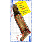 Vibrating Penis Sleeve With Ball Stretcher - Black Reusable Ribbed Stretchy Cock Extender Sheath - Penis Enlarger Sex Toy For Couples Men