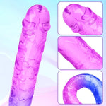 13.38" Double Ended Dildos Sex Toys Double Sided Dildos Penis Double Dong Realistic Dildo Anal Butt Plug Flexible Gradient Jelly Sex Toys Dildos For Men Women Couple (M)