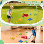 Kids Golf Set With Club - 16Pcs Kids Toy Golf Games Set, Mini Games Toddler Golf Set, Sports Outdoor Indoor Toys, Birthday For Girls Boys