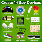 Kids Spy Kit, Explore 15 Secret Missions & Create 14 Detective Gadgets - Birthday For 7, 8,9,10 Year-Old Boy
