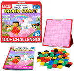 My First Stem Pixel Art Kit For Girls | Learning & Educational Coding Basics For Girls| Building Toys, Montessori Toy, Math Puzzle With 100+ Challenges