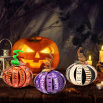 48 Pcs Halloween Paper Pumpkin Craft Kit for Kids, DIY Fall Decorations