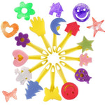 29-Piece Kids Paint Set with Brushes, Roller & Waterproof Long-Sleeve Apron