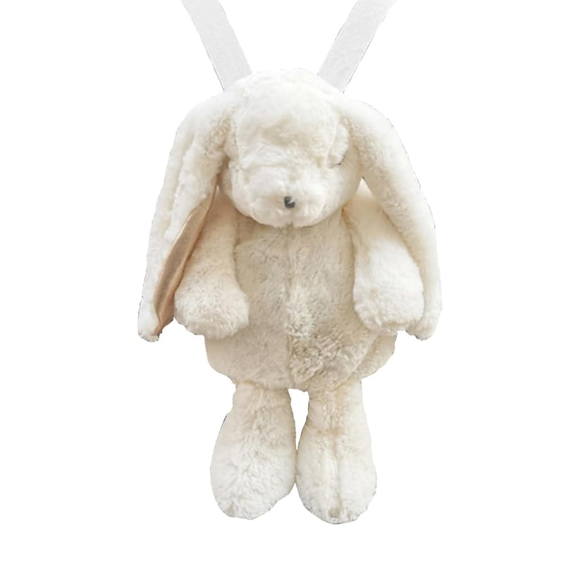 Kawaii White Rabbit Bunny Backpack School Shoulder Bag Plush Toys Stuffed Doll