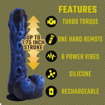 Tendril Thruster - Comes W/Remote - Portable Sex Toy W/Multiple Modes - Rechargeable & Long-Lasting Battery - Intimate Adult Toy - Dildo & Prostate Massager - Blue