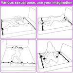 Bondage Restraints, Sex Bondage Bdsm Kit Bed Restraints Set, Super Easy Install Bondage Rope Adjustable Straps, Sex Toys With Handcuffs Ankle Cuff For Adults Women Couples
