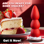 8" Strawberry Fantasy Knot Dildo With Strong Suction Cup, Silicone Animal Monster Dildo Cute Large Butt Plug With 3 Knots, Fantasy Anal Sex Toys For Women & Men