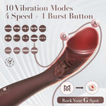 Realistic Curved G Spot Vibrator Sex Toys, One-Burst Powerful Clit Dildo Vibrator With 10 Vibration & One-Burst Modes, Adult Sex Toys & Games Clitoral G Spot And Anal Stimulation For Women And Couples